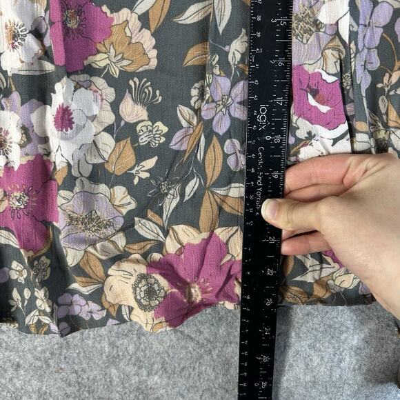 Savanna Jane Top Womens Small Floral Embroidered Multicolored Peasant Boho - Picture 2 of 9